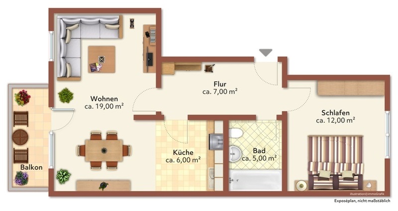 2 Raum-Wohnung mit Balkon und Aufzug - Photo 2